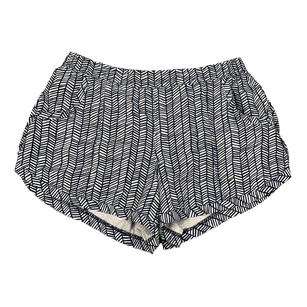 Athleta Short Womens XS Extra Small Navy Tropic Stellar Herringbone Pull On